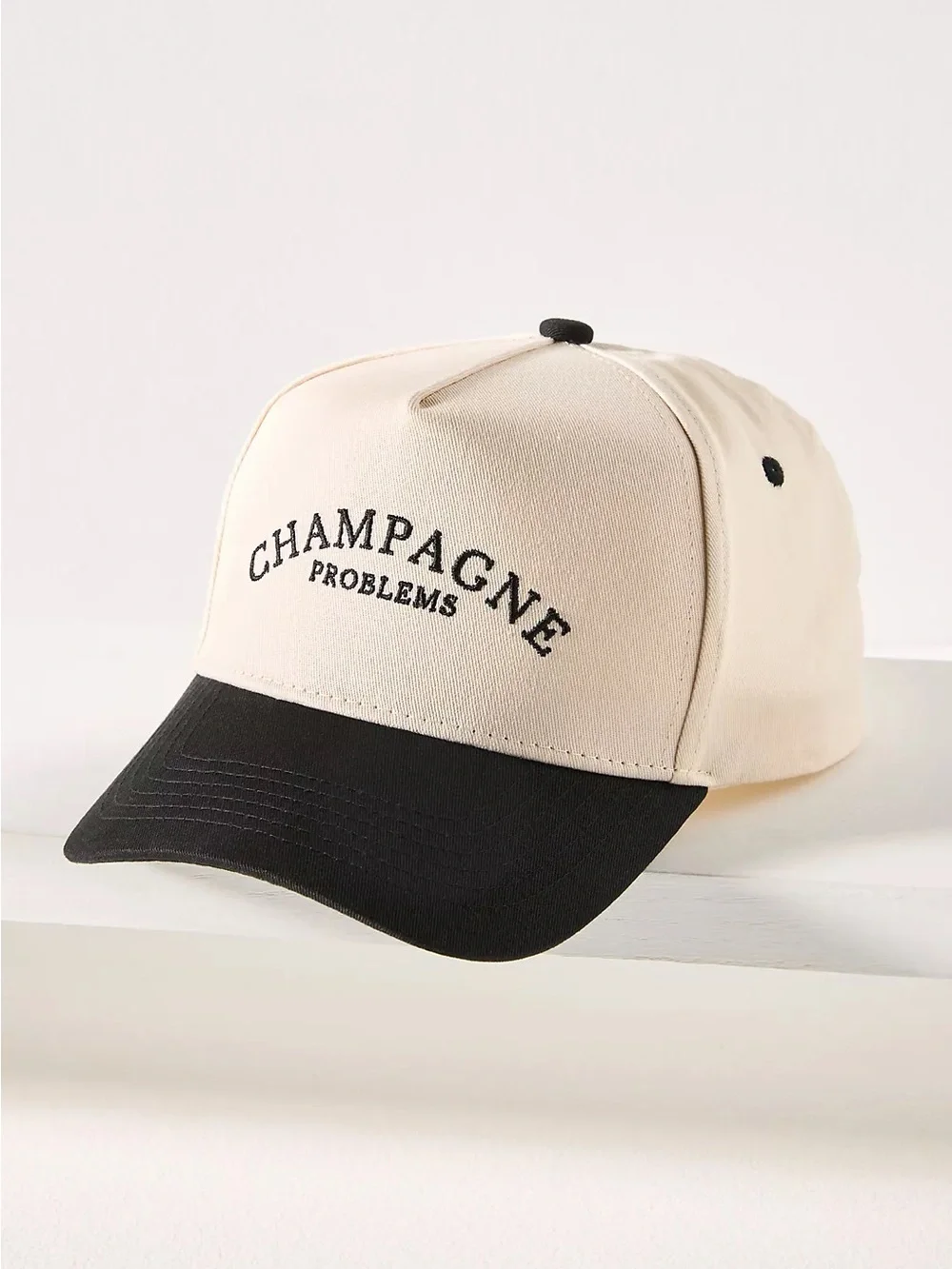 NWOT Anthropologie Kenz Kustomz Champagne Problems Trucker Hat